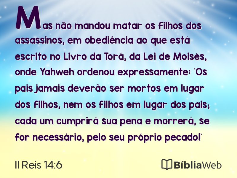 II Reis 14:6 em imagem para compartilhar