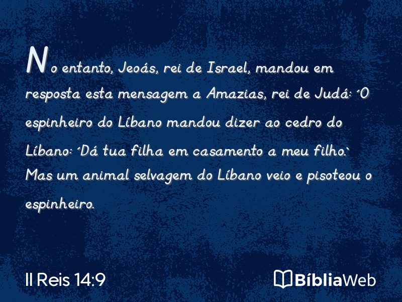 II Reis 14:9 em imagem para compartilhar