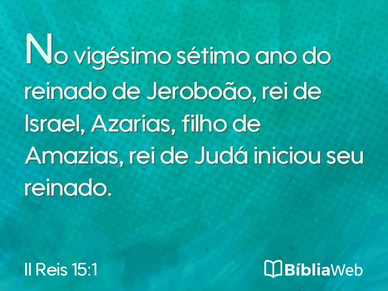 II Reis 15:1 em imagem para compartilhar
