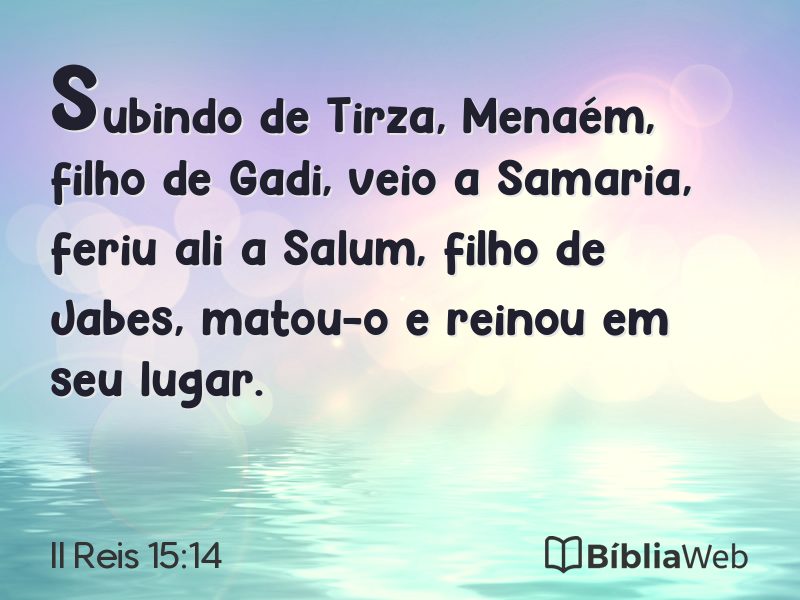 II Reis 15:14 em imagem para compartilhar