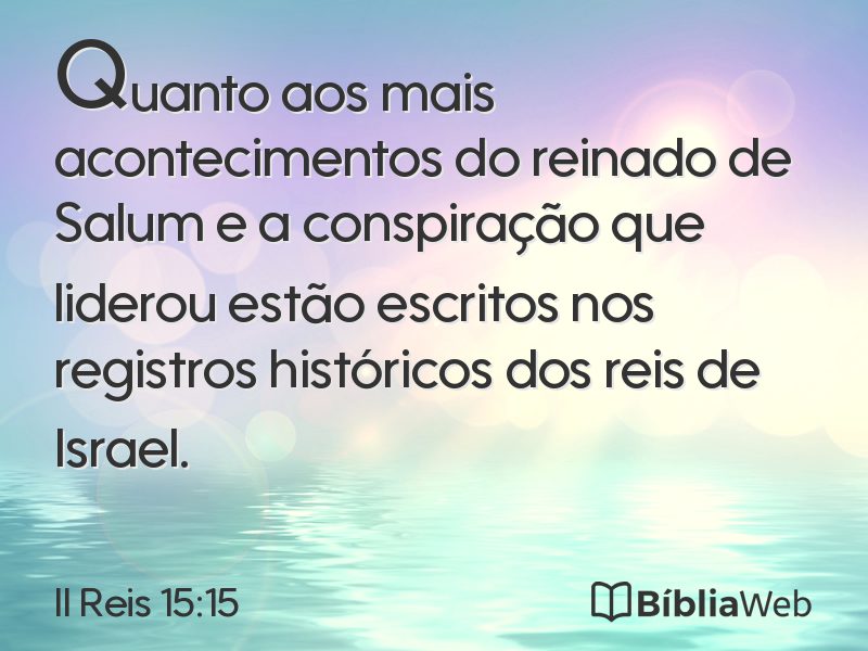 II Reis 15:15 em imagem para compartilhar