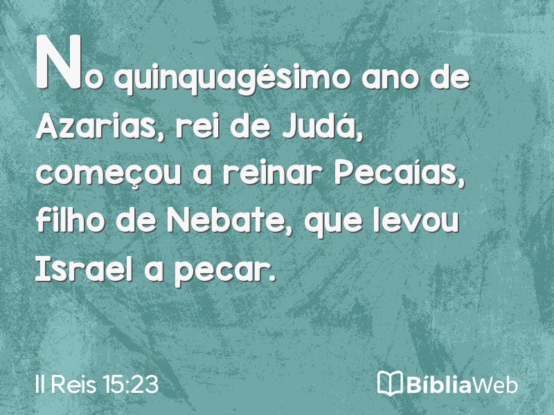 II Reis 15:23 em imagem para compartilhar