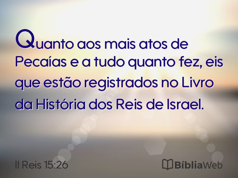 II Reis 15:26 em imagem para compartilhar