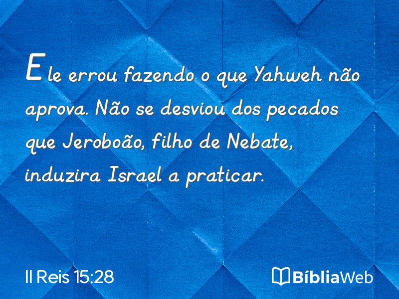 II Reis 15:28 em imagem para compartilhar