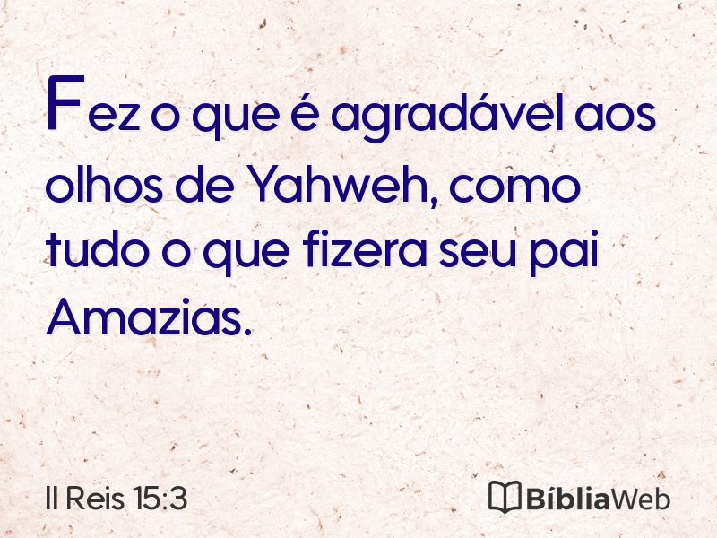 II Reis 15:3 em imagem para compartilhar