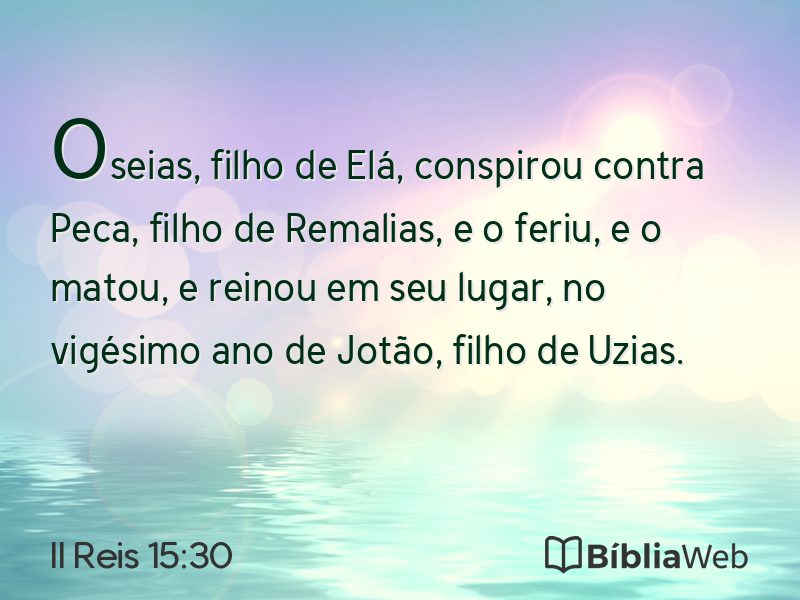 II Reis 15:30 em imagem para compartilhar