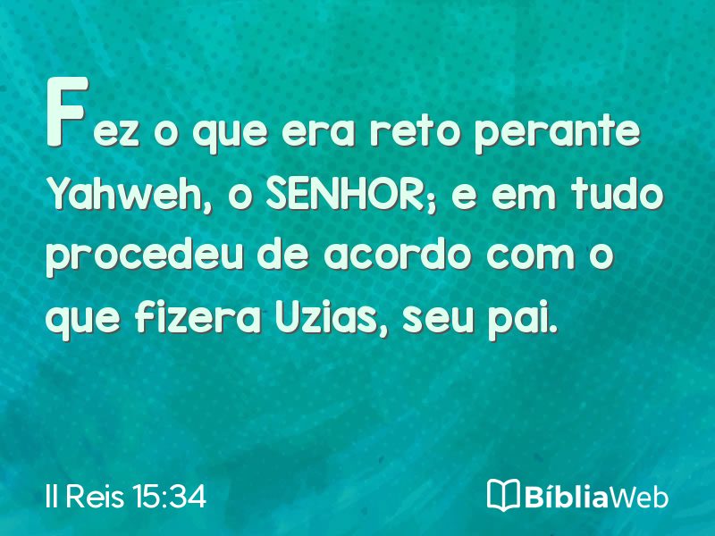 II Reis 15:34 em imagem para compartilhar