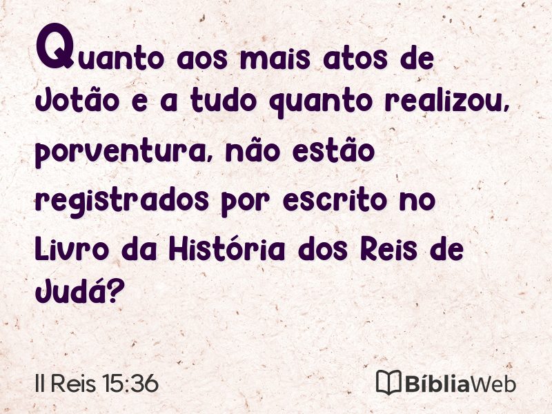 II Reis 15:36 em imagem para compartilhar