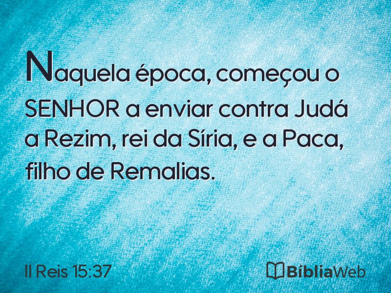 II Reis 15:37 em imagem para compartilhar