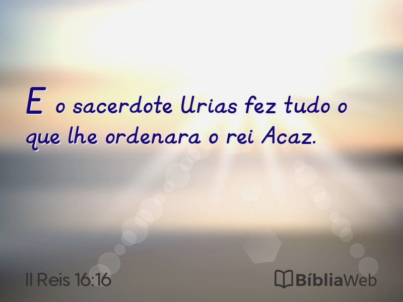 II Reis 16:16 em imagem para compartilhar