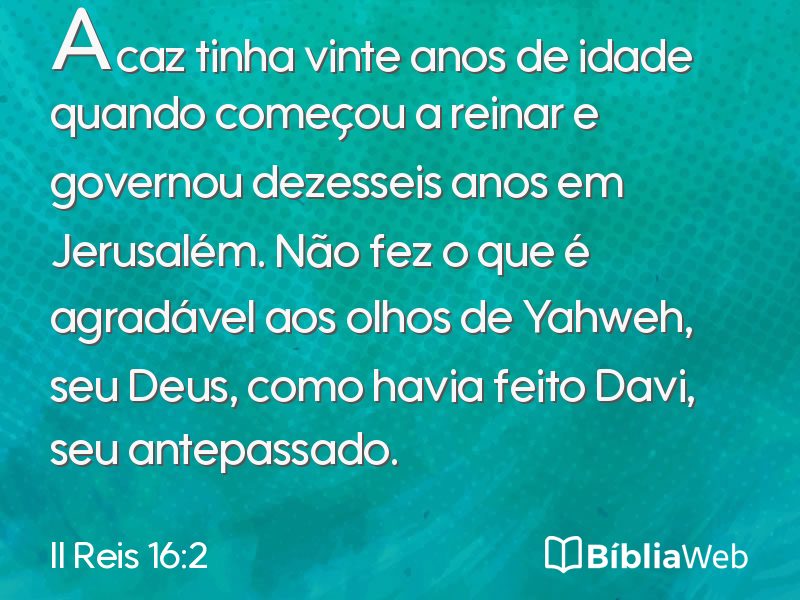 II Reis 16:2 em imagem para compartilhar