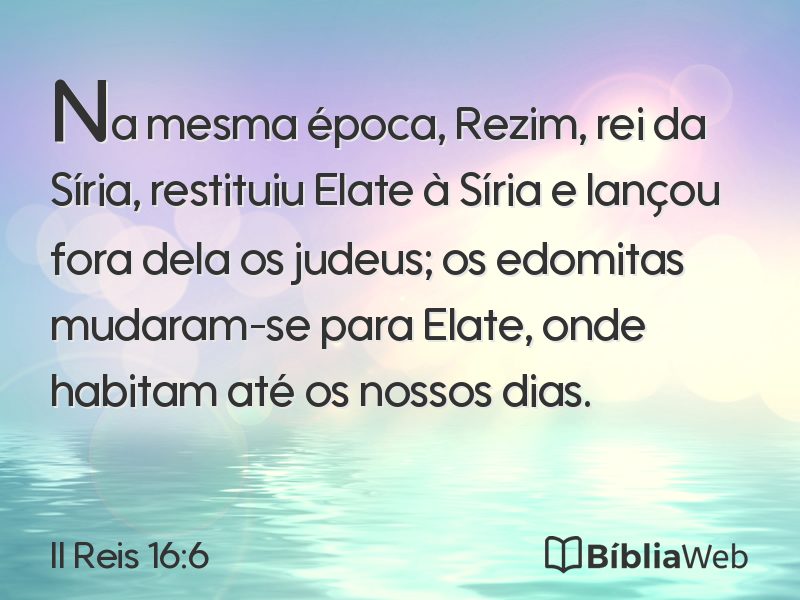 II Reis 16:6 em imagem para compartilhar