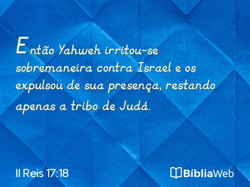 II Reis 17:18 em imagem para compartilhar