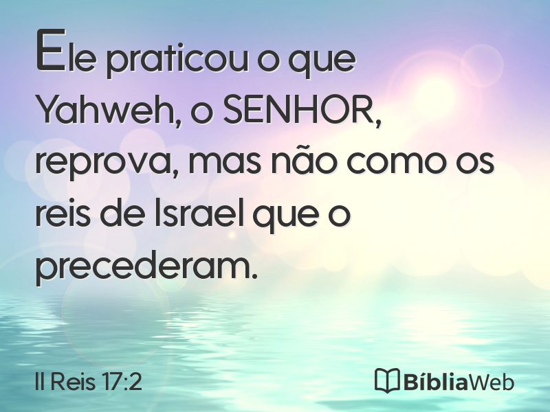 II Reis 17:2 em imagem para compartilhar