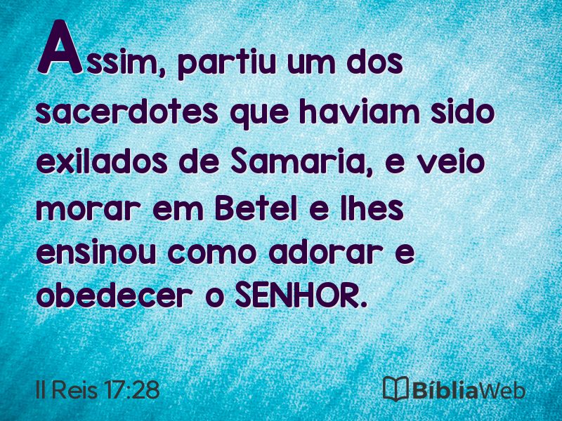 II Reis 17:28 em imagem para compartilhar