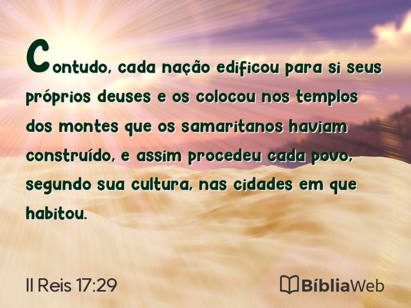 II Reis 17:29 em imagem para compartilhar