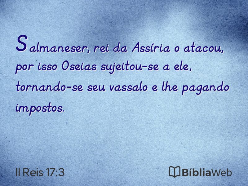 II Reis 17:3 em imagem para compartilhar