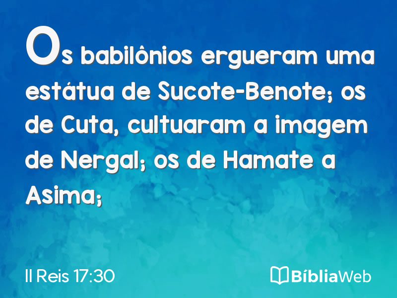 II Reis 17:30 em imagem para compartilhar