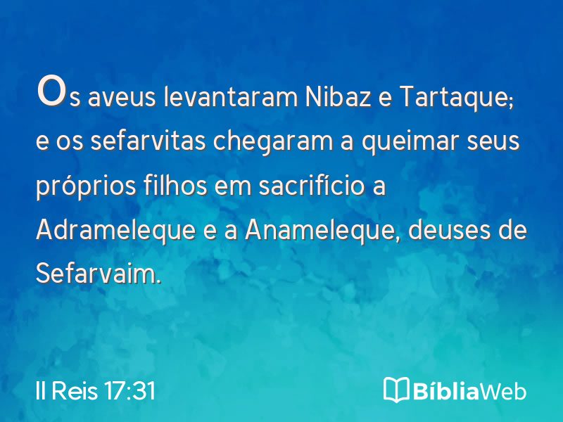 II Reis 17:31 em imagem para compartilhar