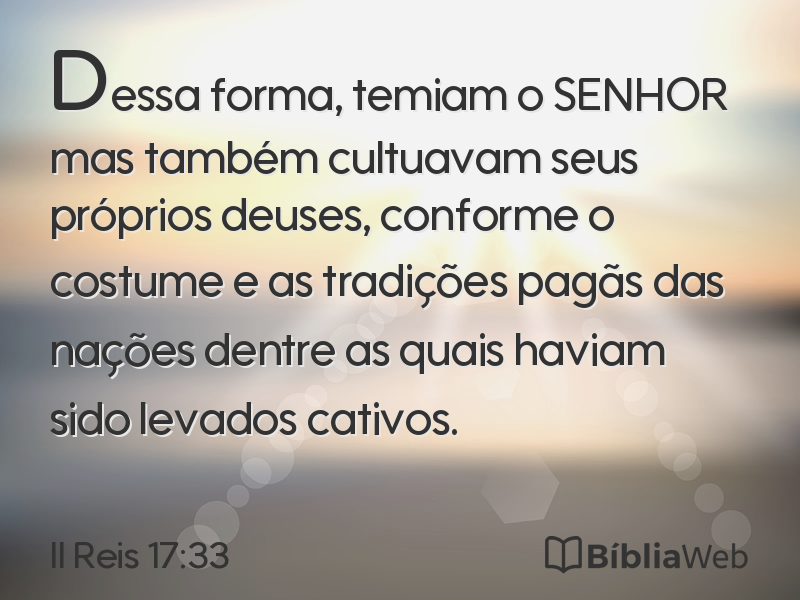II Reis 17:33 em imagem para compartilhar