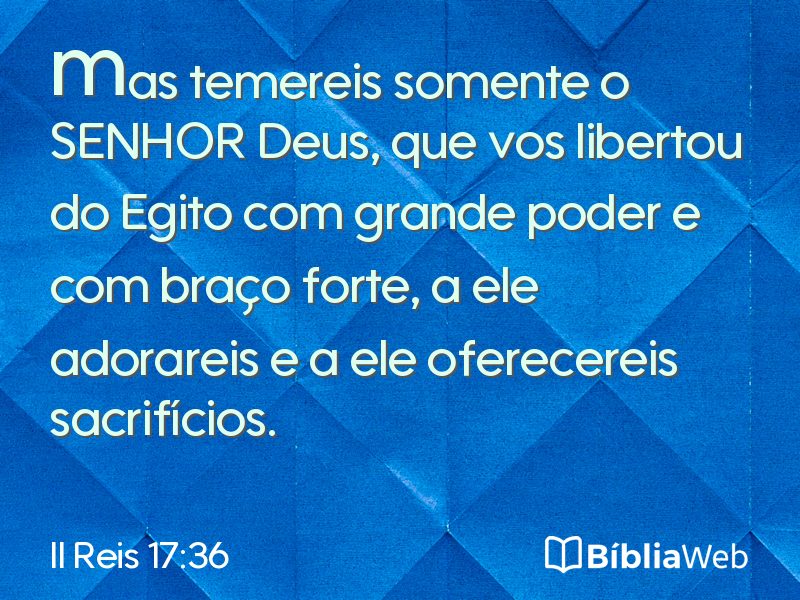 II Reis 17:36 em imagem para compartilhar