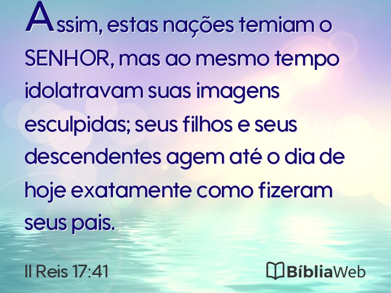 II Reis 17:41 em imagem para compartilhar