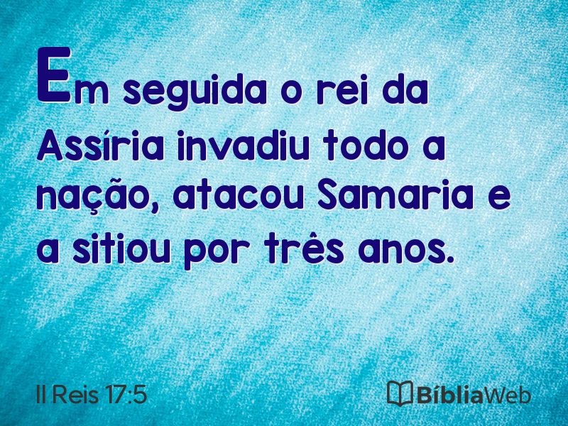 II Reis 17:5 em imagem para compartilhar