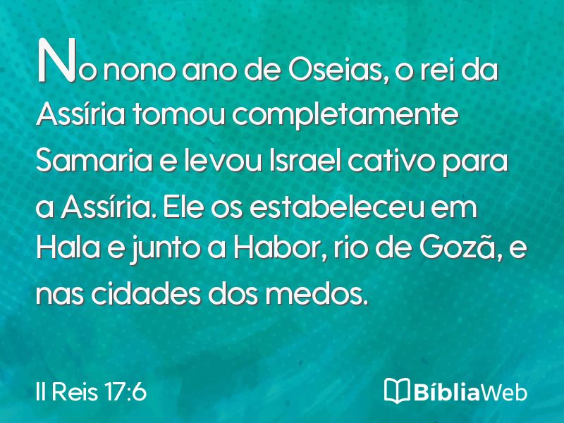 II Reis 17:6 em imagem para compartilhar
