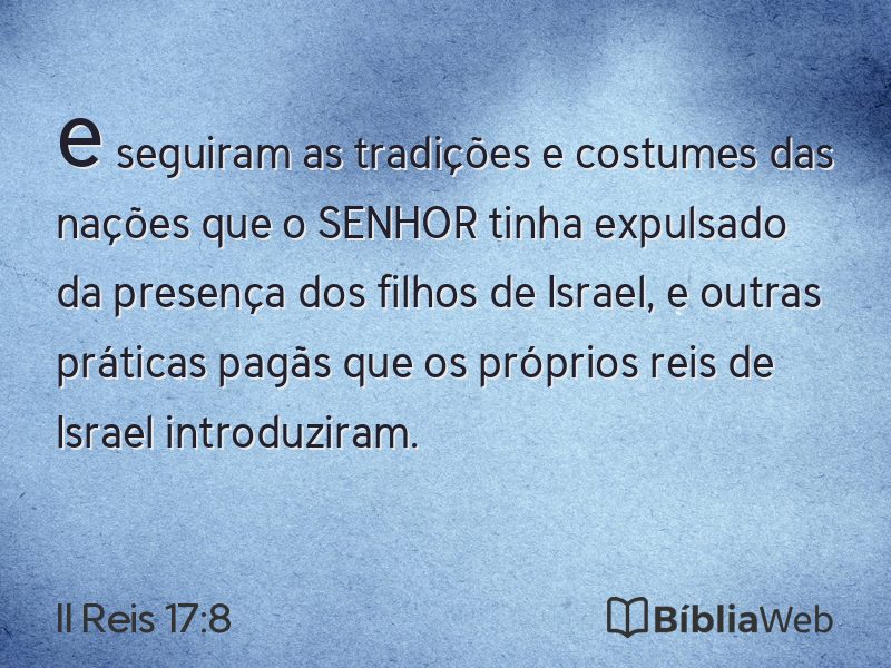 II Reis 17:8 em imagem para compartilhar