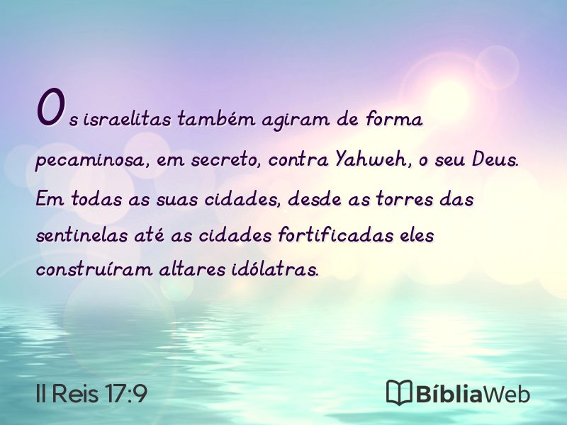 II Reis 17:9 em imagem para compartilhar