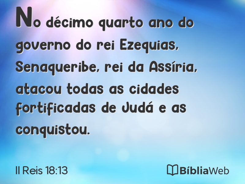II Reis 18:13 em imagem para compartilhar