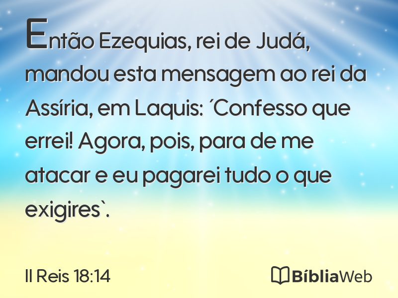 II Reis 18:14 em imagem para compartilhar