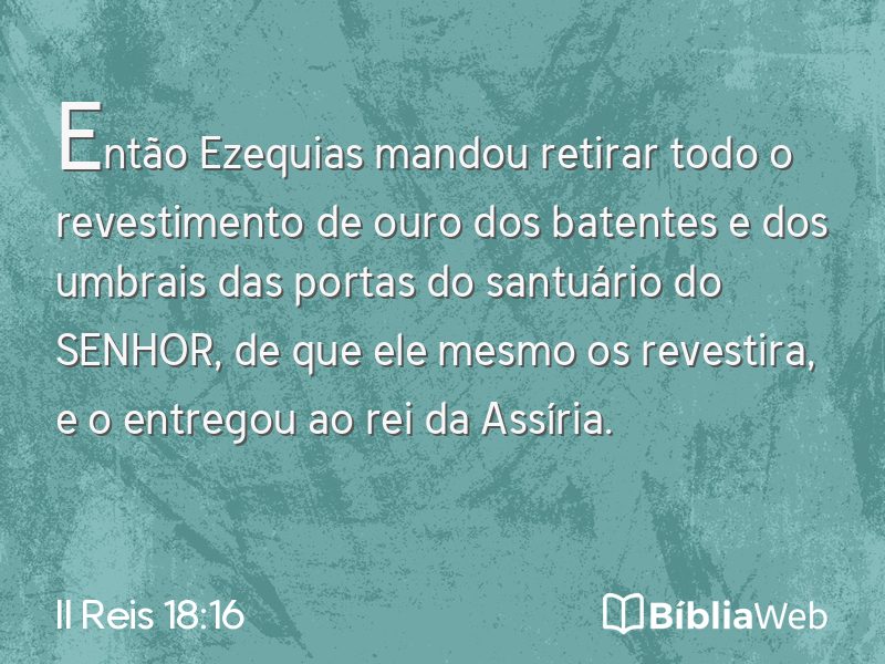 II Reis 18:16 em imagem para compartilhar