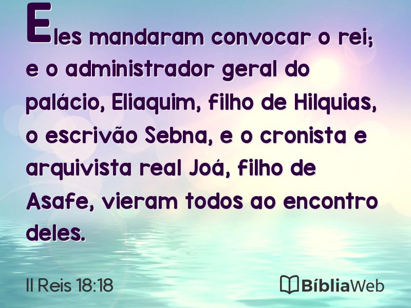 II Reis 18:18 em imagem para compartilhar