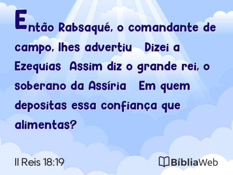 II Reis 18:19 em imagem para compartilhar