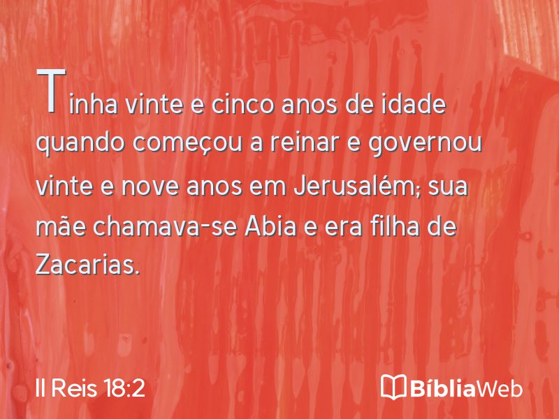 II Reis 18:2 em imagem para compartilhar