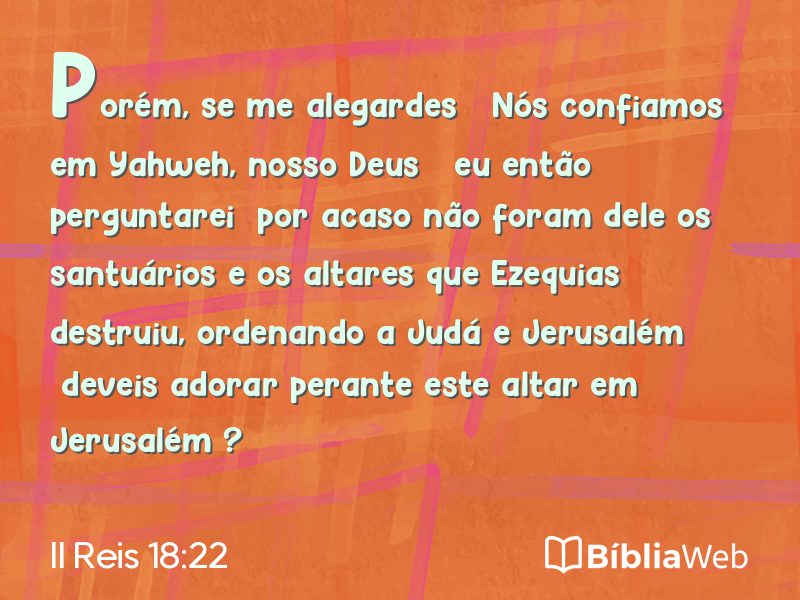 II Reis 18:22 em imagem para compartilhar