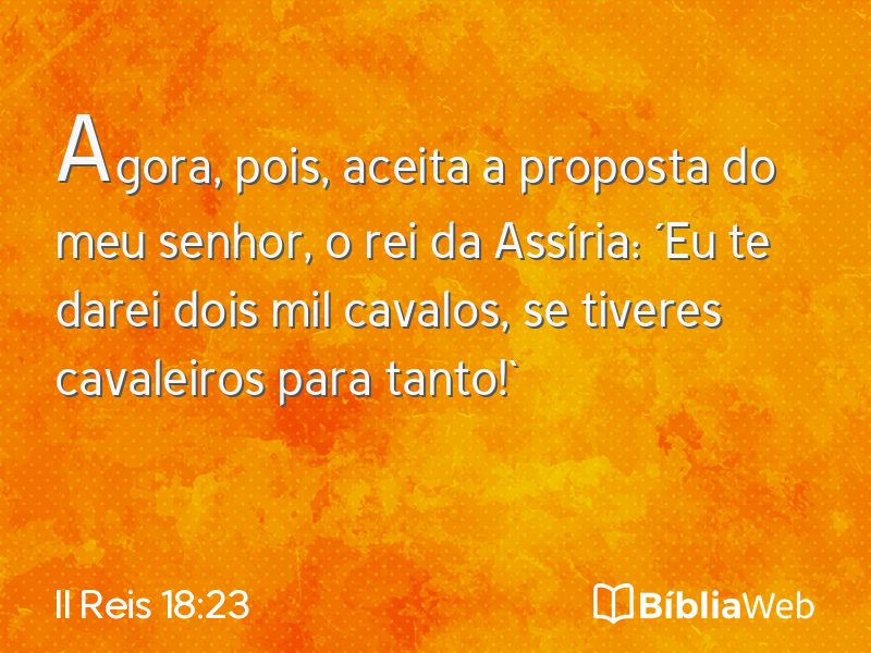 II Reis 18:23 em imagem para compartilhar