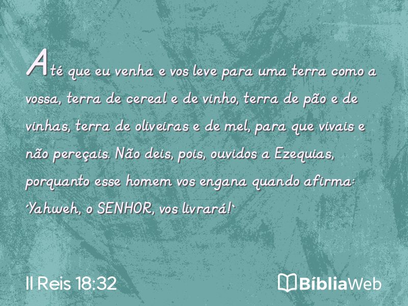 II Reis 18:32 em imagem para compartilhar