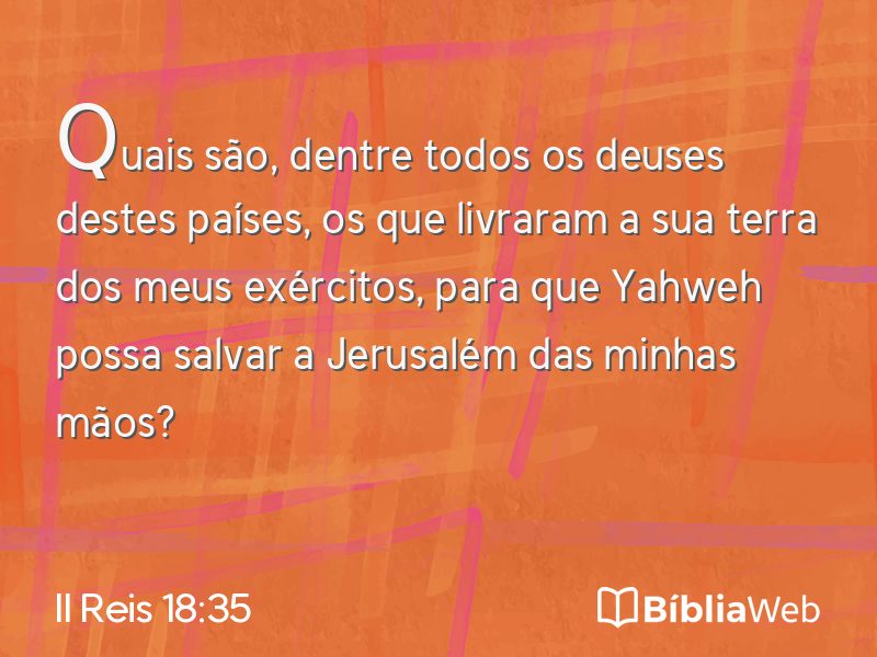 II Reis 18:35 em imagem para compartilhar