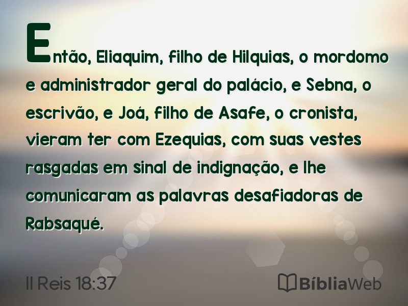 II Reis 18:37 em imagem para compartilhar