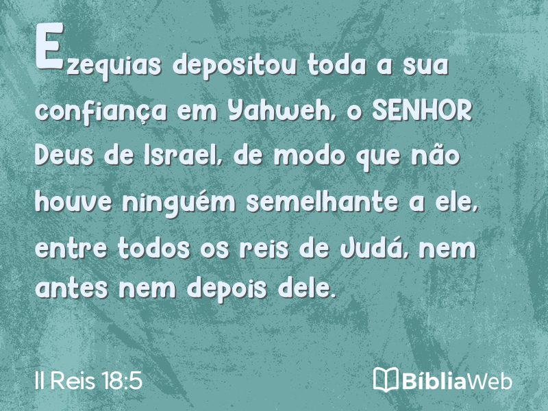 II Reis 18:5 em imagem para compartilhar