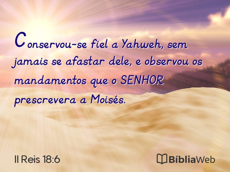 II Reis 18:6 em imagem para compartilhar