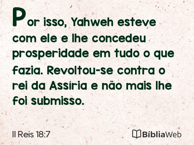 II Reis 18:7 em imagem para compartilhar