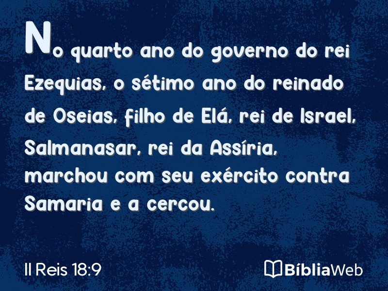 II Reis 18:9 em imagem para compartilhar