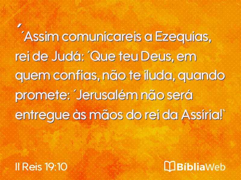 II Reis 19:10 em imagem para compartilhar