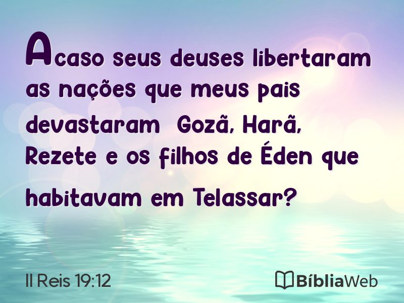 II Reis 19:12 em imagem para compartilhar