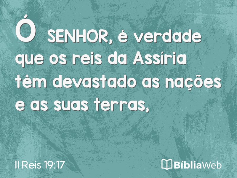 II Reis 19:17 em imagem para compartilhar