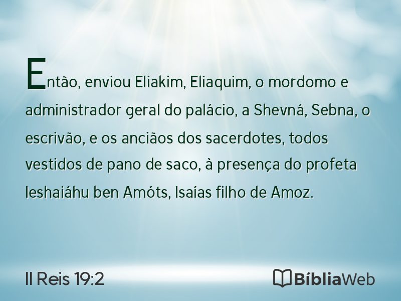 II Reis 19:2 em imagem para compartilhar