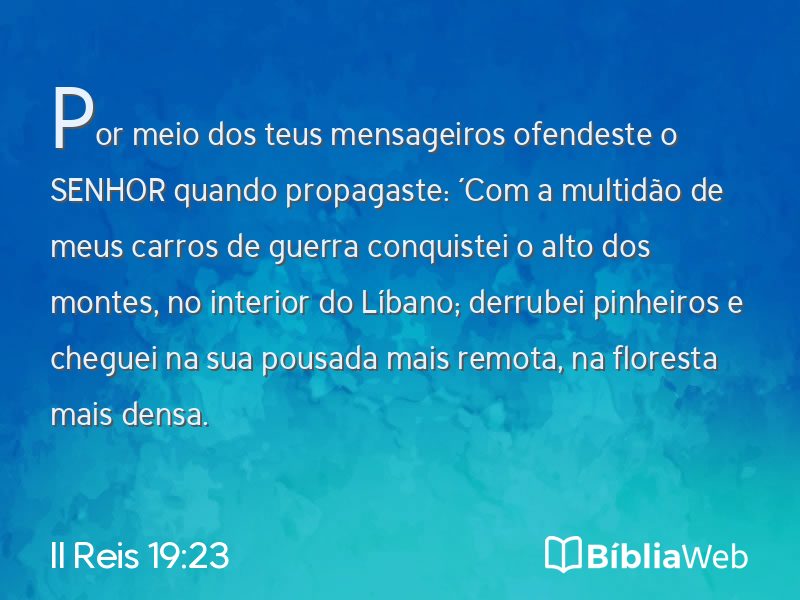 II Reis 19:23 em imagem para compartilhar